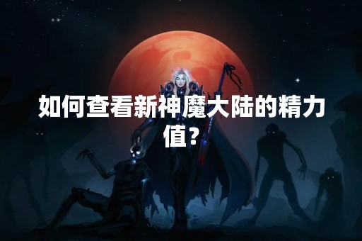 如何查看新神魔大陆的精力值？