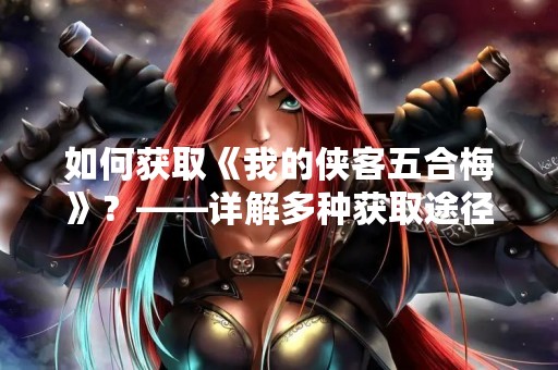 如何获取《我的侠客五合梅》？——详解多种获取途径