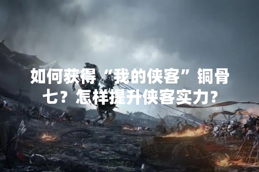 如何获得“我的侠客”铜骨七？怎样提升侠客实力？