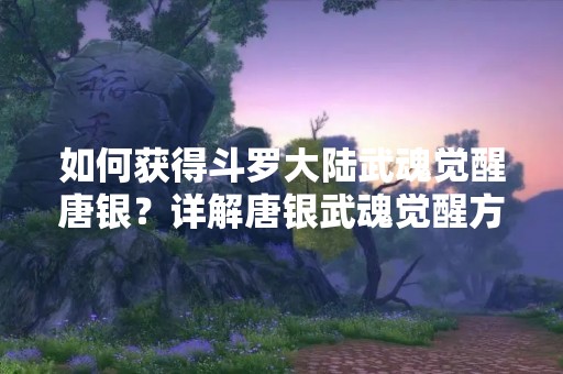 如何获得斗罗大陆武魂觉醒唐银？详解唐银武魂觉醒方法