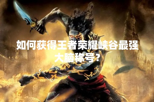 如何获得王者荣耀峡谷最强大脑称号？