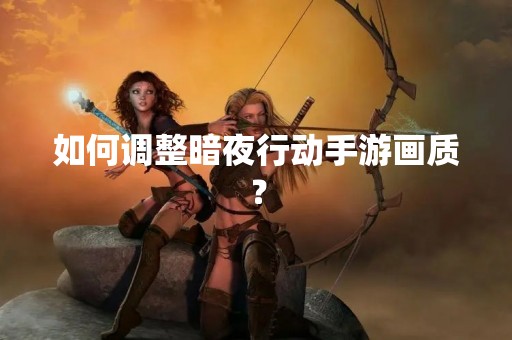 如何调整暗夜行动手游画质？