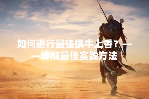 如何进行最强蜗牛上香？——详解最佳实践方法