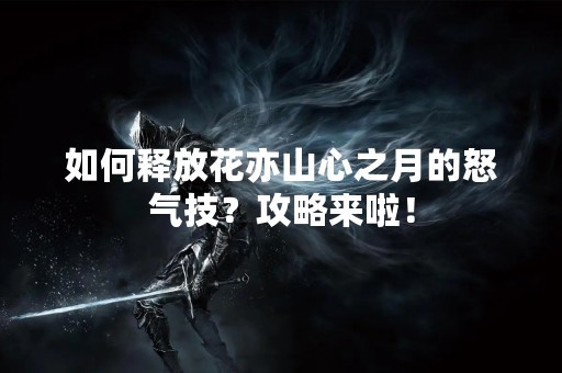 如何释放花亦山心之月的怒气技？攻略来啦！
