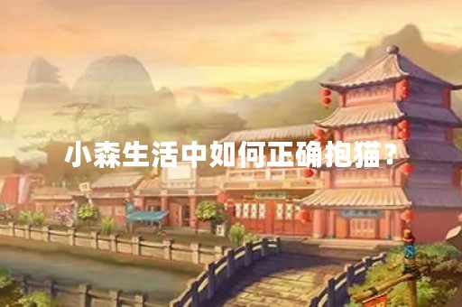 小森生活中如何正确抱猫？