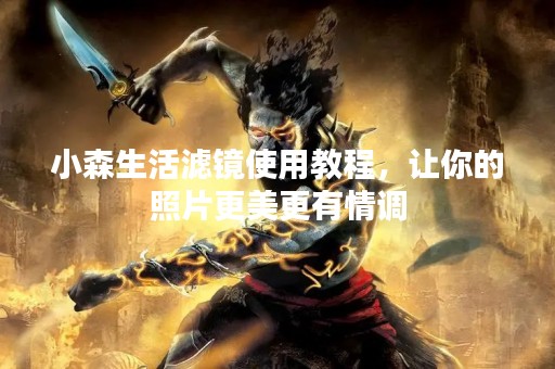 小森生活滤镜使用教程，让你的照片更美更有情调