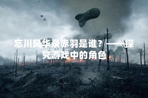 忘川风华录赤羽是谁？——探究游戏中的角色