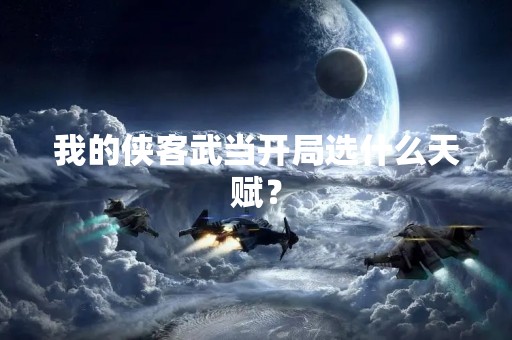 我的侠客武当开局选什么天赋？