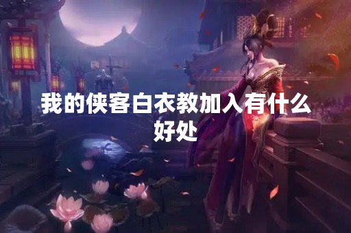 我的侠客白衣教加入有什么好处
