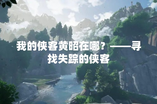 我的侠客黄昭在哪？——寻找失踪的侠客