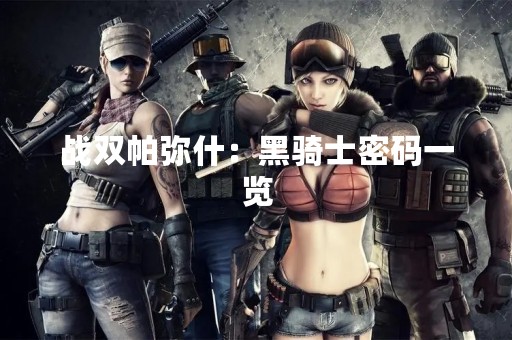 战双帕弥什：黑骑士密码一览