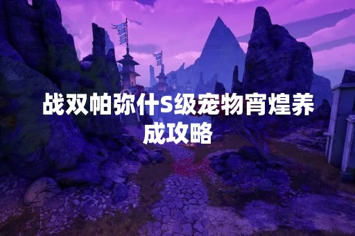 战双帕弥什S级宠物宵煌养成攻略