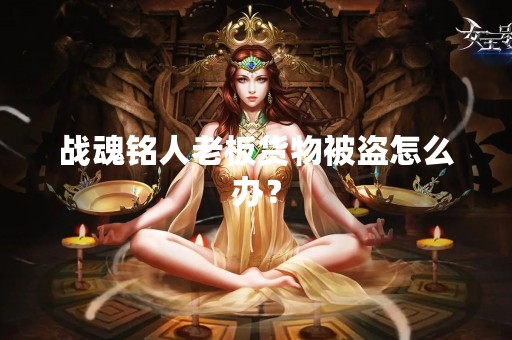 战魂铭人老板货物被盗怎么办？