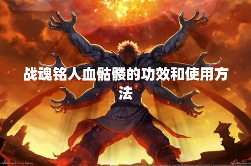 战魂铭人血骷髅的功效和使用方法