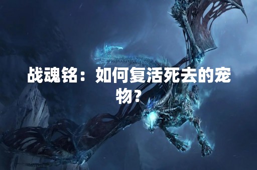 战魂铭：如何复活死去的宠物？