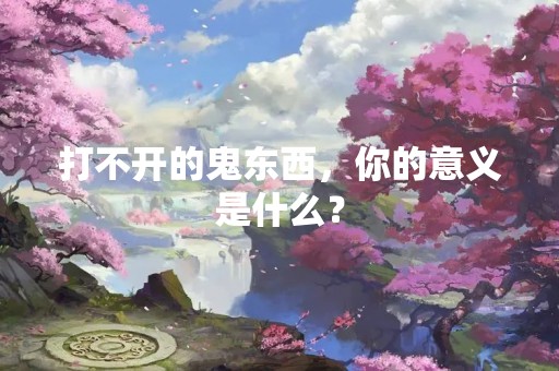打不开的鬼东西，你的意义是什么？