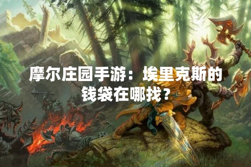 摩尔庄园手游：埃里克斯的钱袋在哪找？