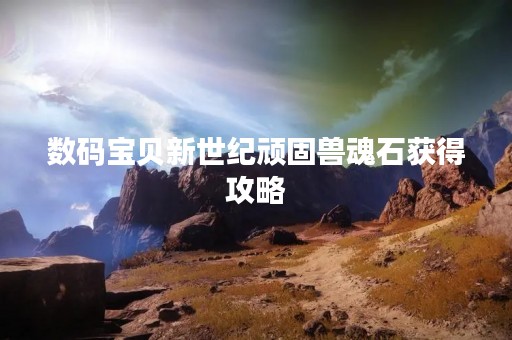 数码宝贝新世纪顽固兽魂石获得攻略