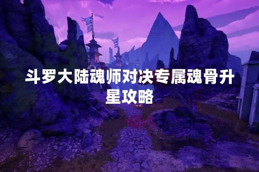 斗罗大陆魂师对决专属魂骨升星攻略
