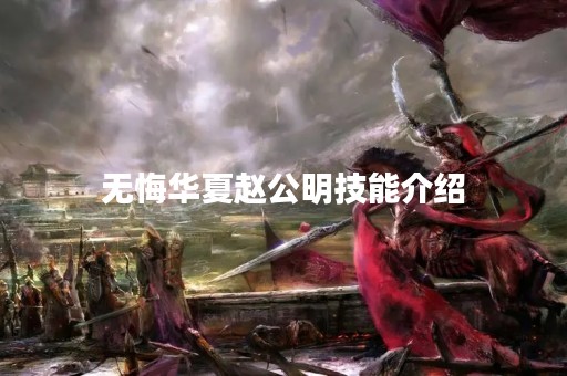 无悔华夏赵公明技能介绍