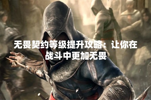 无畏契约等级提升攻略：让你在战斗中更加无畏