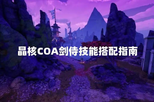 晶核COA剑侍技能搭配指南