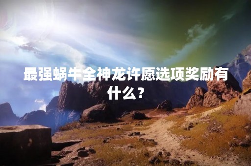 最强蜗牛全神龙许愿选项奖励有什么？