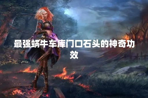 最强蜗牛**门口石头的神奇功效