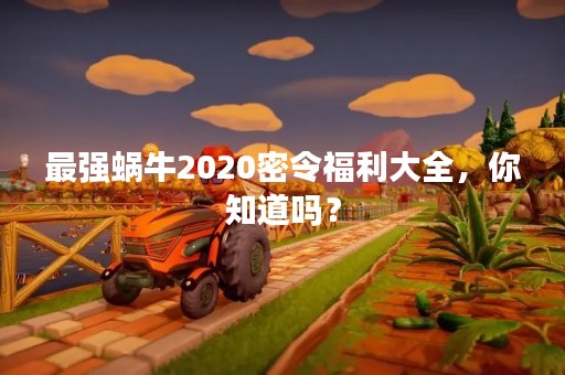 最强蜗牛2020密令福利大全，你知道吗？