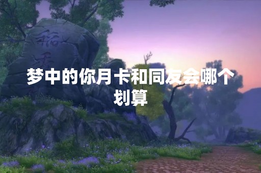 梦中的你月卡和同友会哪个划算