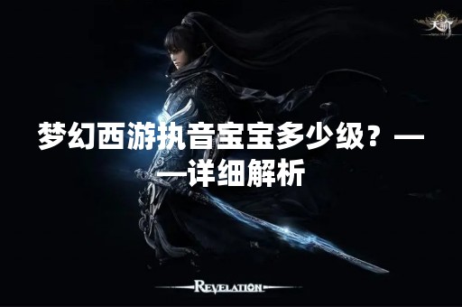 梦幻西游执音宝宝多少级？——详细解析