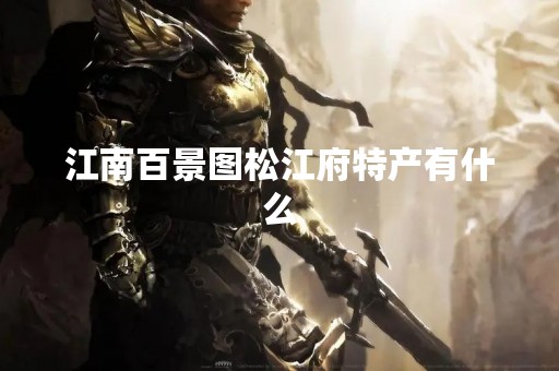 江南百景图松江府特产有什么