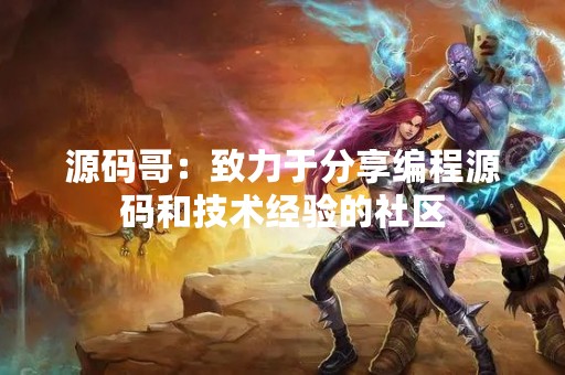 源码哥：致力于分享编程源码和技术经验的社区