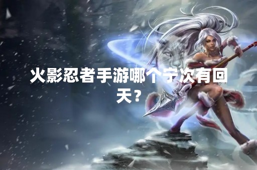 火影忍者手游哪个宁次有回天？