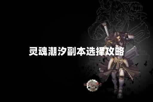 灵魂潮汐副本选择攻略