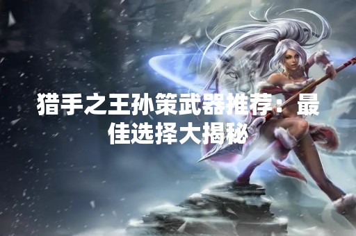 猎手之王孙策武器推荐：最佳选择大揭秘
