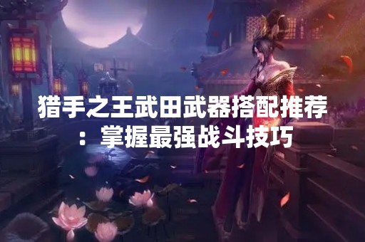 猎手之王武田武器搭配推荐：掌握最强战斗技巧