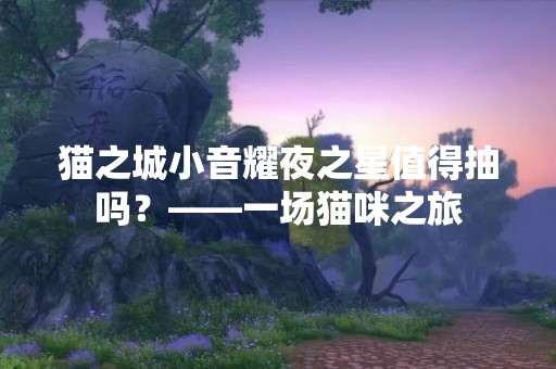 猫之城小音耀夜之星值得抽吗？——一场猫咪之旅
