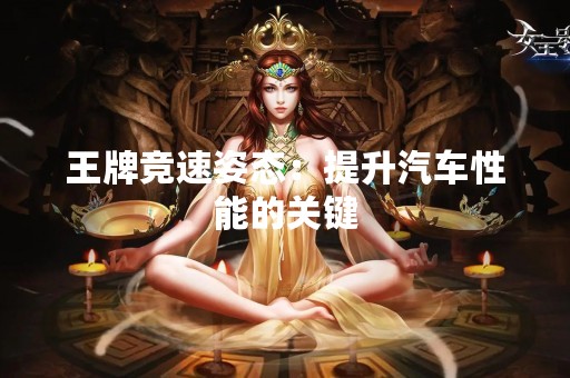 王牌竞速姿态：提升汽车性能的关键