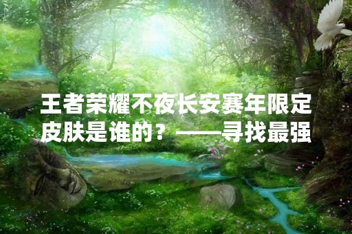 王者荣耀不夜长安赛年限定皮肤是谁的？——寻找最强王者！