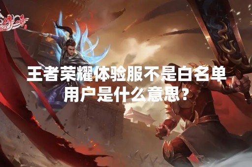 王者荣耀体验服不是白名单用户是什么意思？