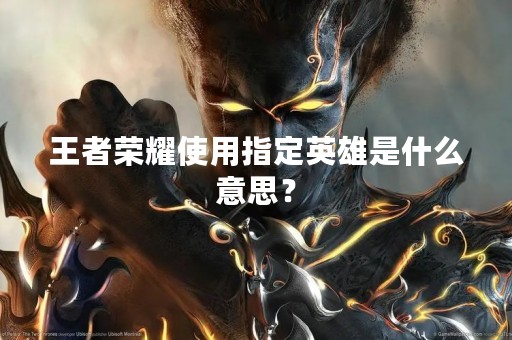 王者荣耀使用指定英雄是什么意思？