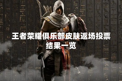 王者荣耀俱乐部皮肤返场投票结果一览