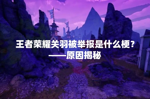王者荣耀关羽被举报是什么梗？——原因揭秘