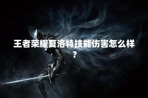 王者荣耀夏洛特技能伤害怎么样？