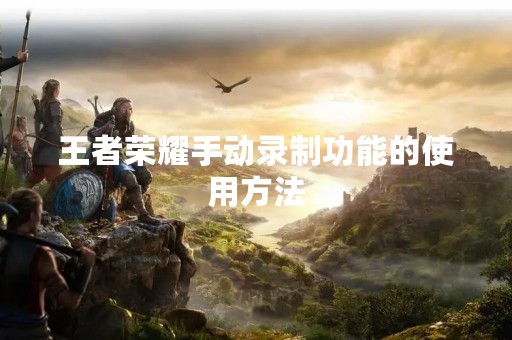 王者荣耀手动录制功能的使用方法