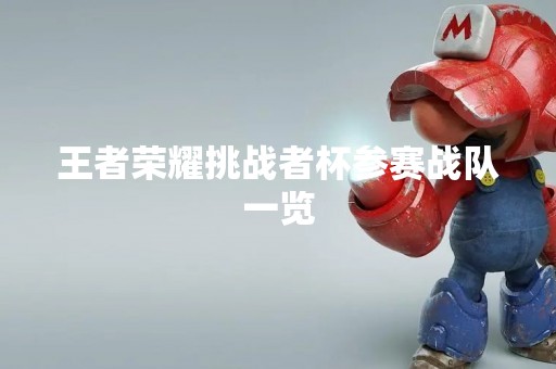王者荣耀挑战者杯参赛战队一览