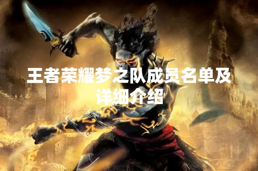 王者荣耀梦之队成员名单及详细介绍