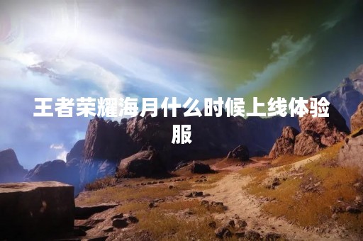 王者荣耀海月什么时候上线体验服