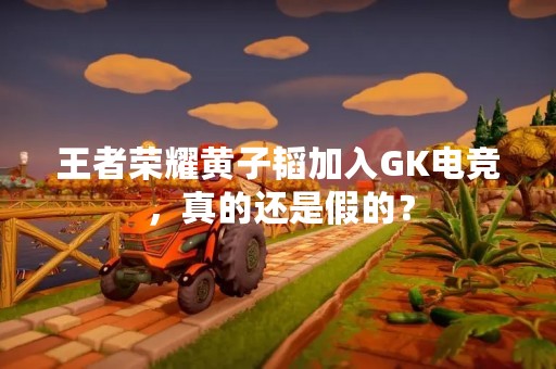 王者荣耀黄子韬加入GK电竞，真的还是假的？